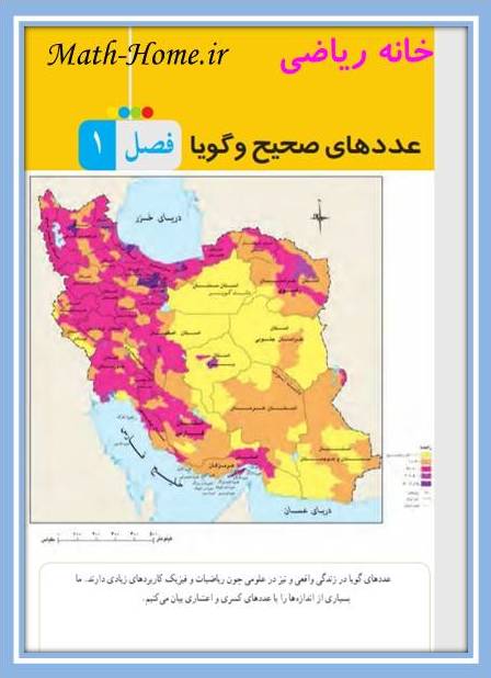 حل مسائل فصل اول کتاب ریاضی پایه  هشتم- اعداد صحیح و گویا